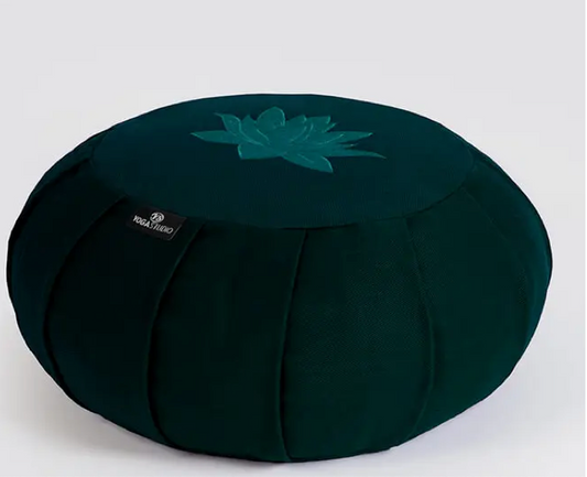 Yoga Studio EU rundes Kissen aus Bio-Buchweizen Zafun Türkis Lotus