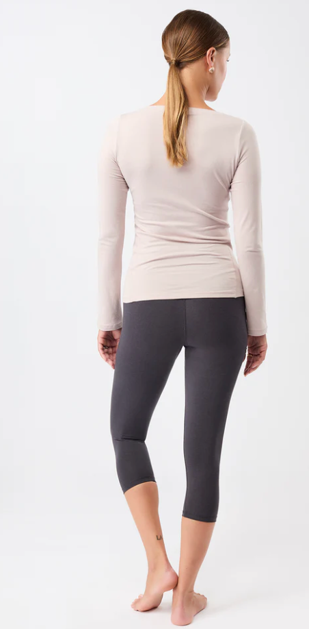 Bedruckte Mandala-Leggings mit hoher Taille und tropischem Blumendruck in Beige-Schwarz-Blau