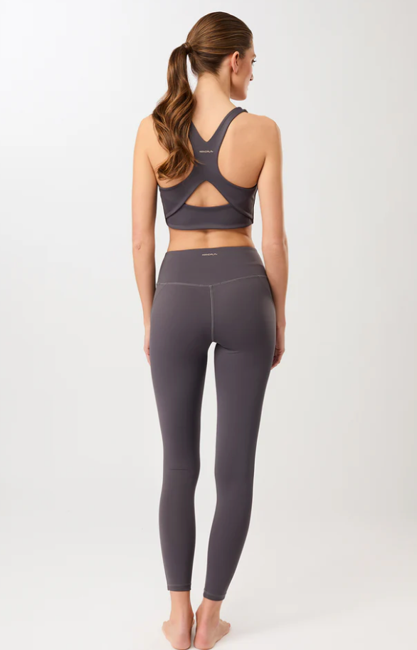 Bedruckte Mandala-Leggings mit hoher Taille und tropischem Blumendruck in Beige-Schwarz-Blau