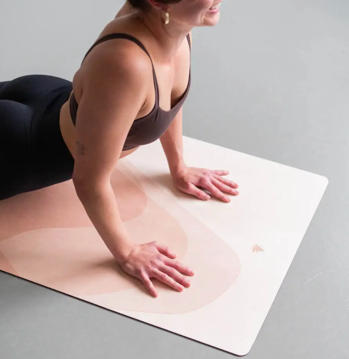 Tapis de yoga - Iced Latte -  caoutchouc & microfibre