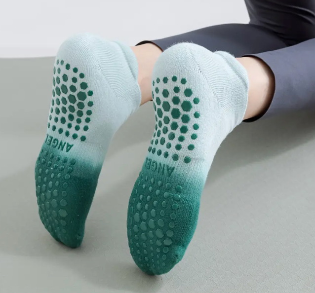 Chaussettes antidérapantes  – Yoga & Pilates - vert