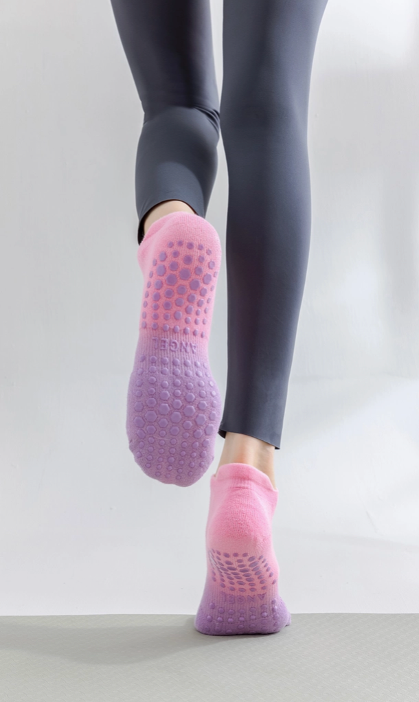 Chaussettes antidérapantes  – Yoga & Pilates - purple