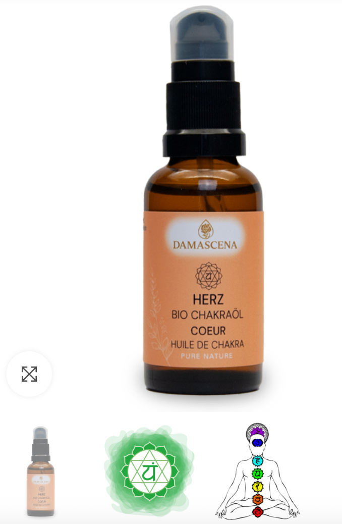 Huile du Chakra coeur  aux fréquences de bols chantants planétaire