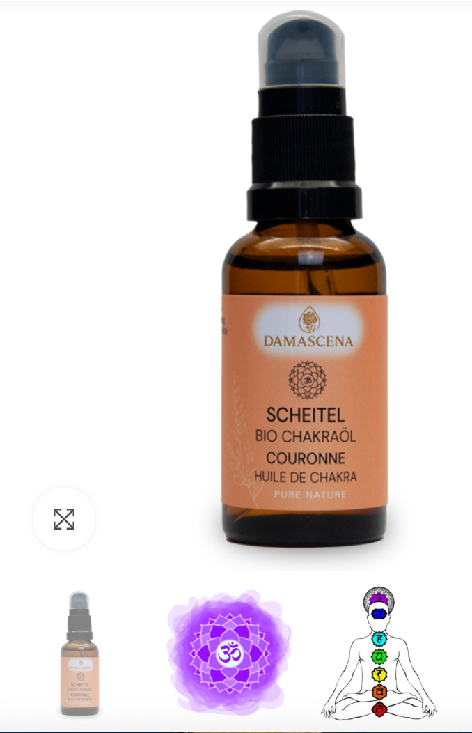 Huile du Chakra coronal aux fréquences de bols chantants planétaire
