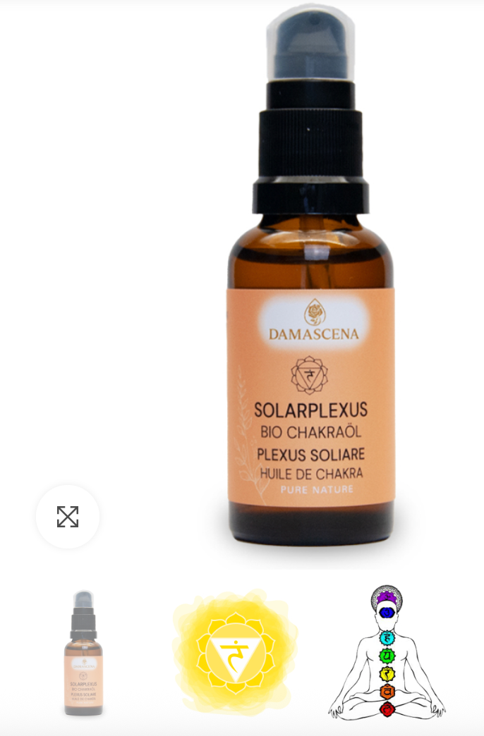 Huile du Chakra plexus solaire aux fréquences de bols chantants planétaire