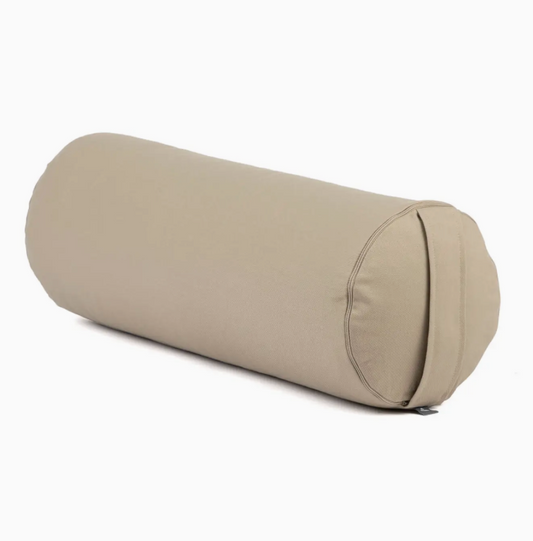 Olive green round spelled bolster