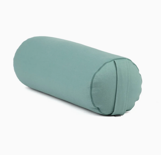 Olive green round spelled bolster
