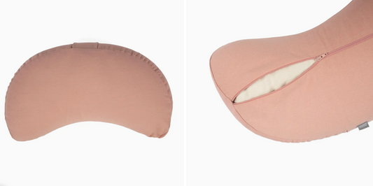 Coussin de méditation demi lune - Yogi Moon  - Rose