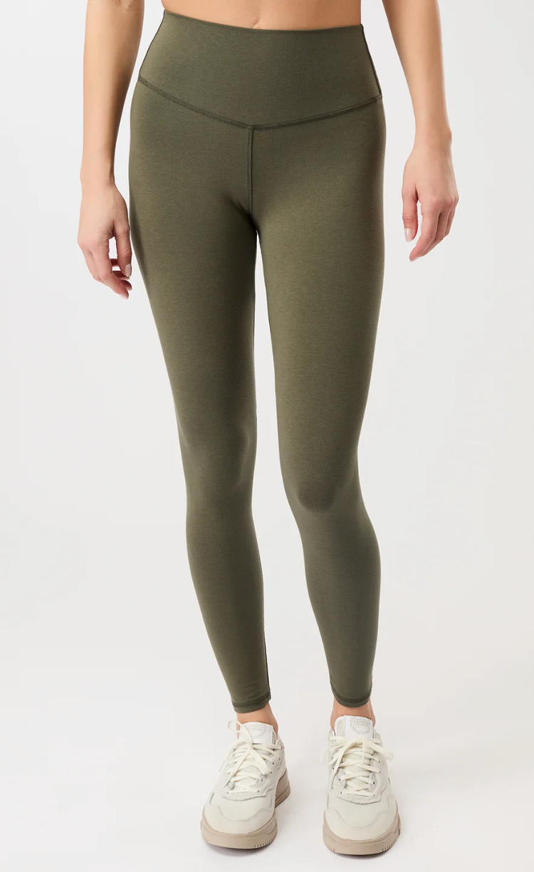 Bedruckte Mandala-Leggings mit hoher Taille und tropischem Blumendruck in Beige-Schwarz-Blau