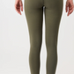 Bedruckte Mandala-Leggings mit hoher Taille und tropischem Blumendruck in Beige-Schwarz-Blau