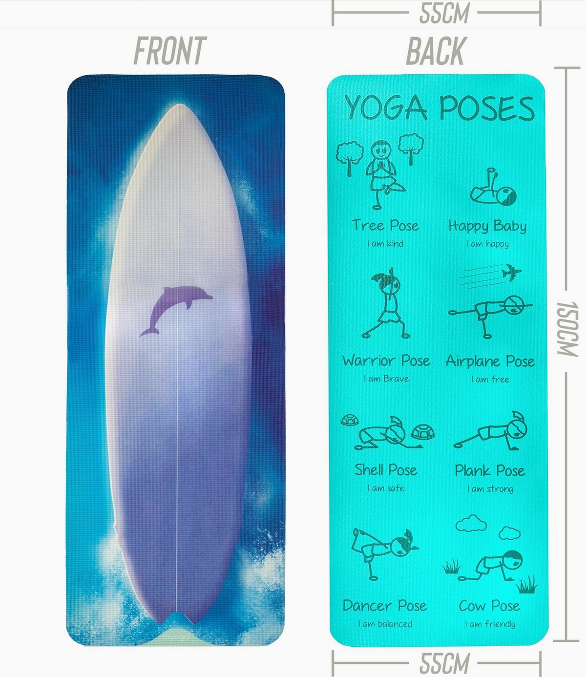 "Neutrale" Yogamatte aus Kork und Gummi