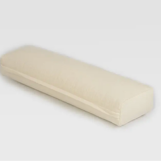 Olive green round spelled bolster