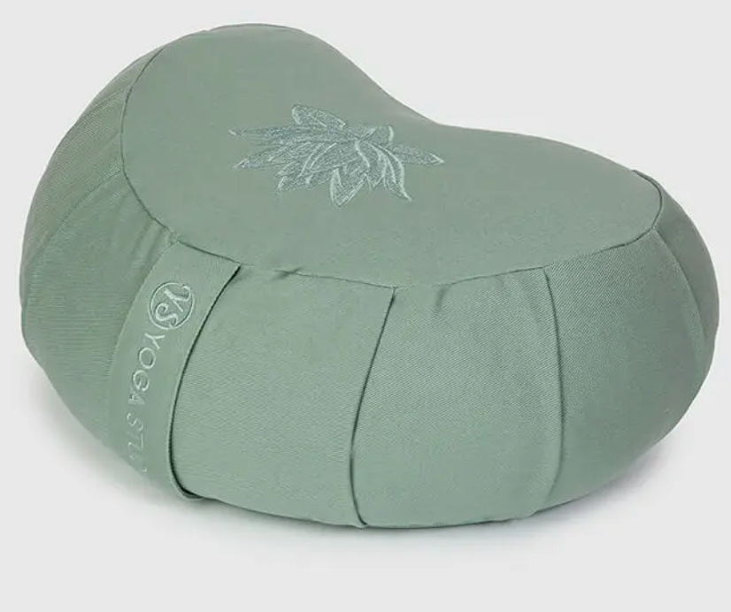 Zafu - Coussin Demi-lune - Lotus - vert pastel