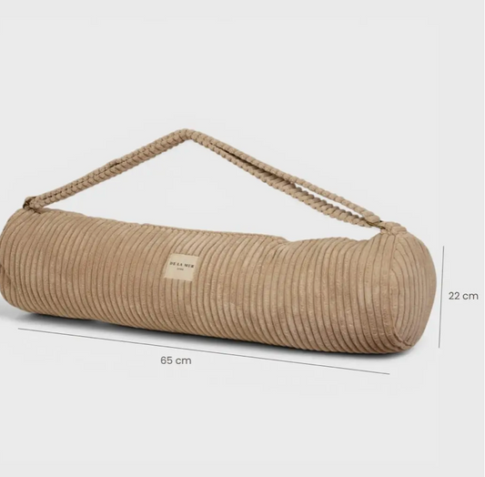 Sac pour tapis de yoga - Moka - velour beige