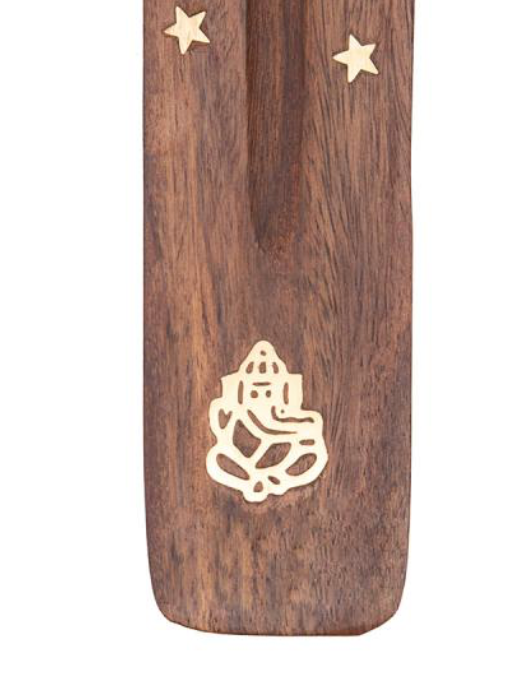 Porte encens en bois motifs "OM" - "Ganesha" - "Bouddha"