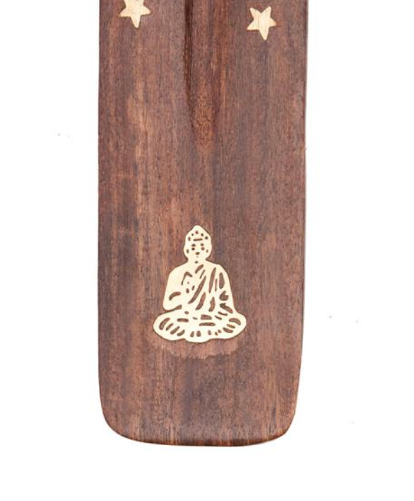 Porte encens en bois motifs "OM" - "Ganesha" - "Bouddha"