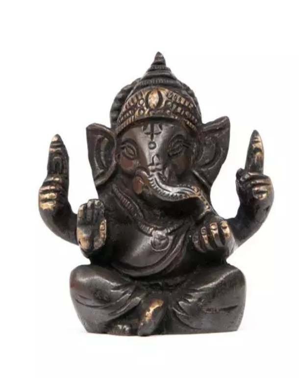 Messing-Ganesh-Statuette – 7 cm 