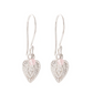 Generous silver rose quartz earrings