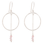 Talent rose quartz and silver earrings