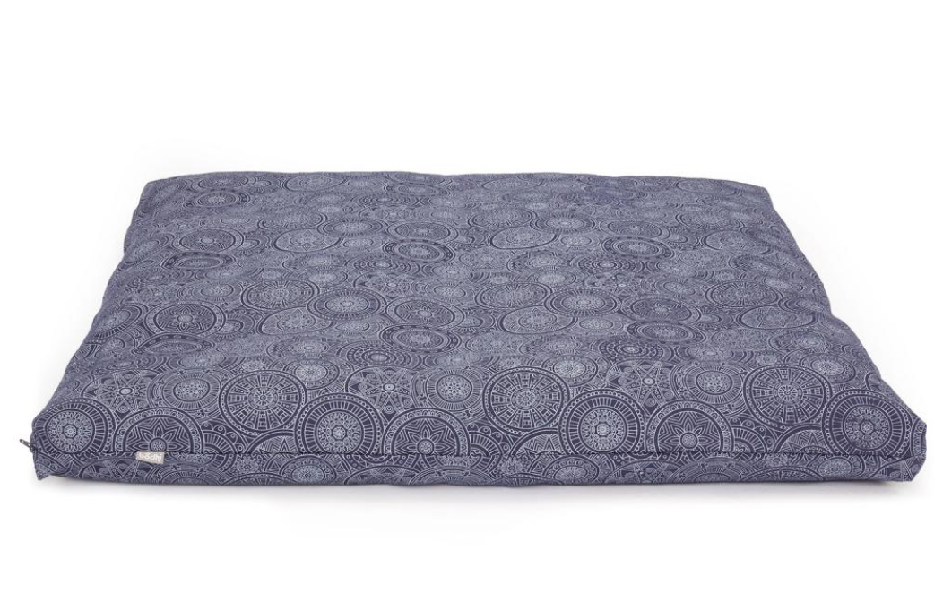 Zabuton en coton biologique motifs Mandala - bleu