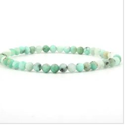 4mm faceted green apatite bracelet