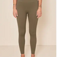 Bedruckte Mandala-Leggings mit hoher Taille und tropischem Blumendruck in Beige-Schwarz-Blau