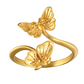 Bague "Double Butterfly"  - plaqué or 18 carat