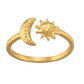 Rose quartz stone ring - gold plated