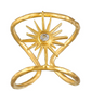 Rose quartz stone ring - gold plated