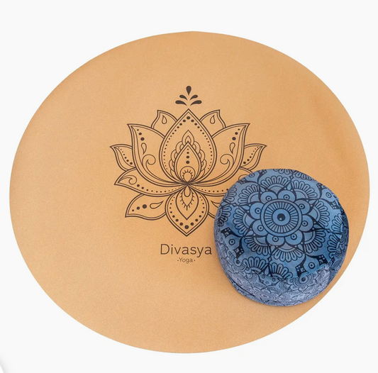 Tapis de méditation & Yoga - liège & caoutchouc  - Lotus