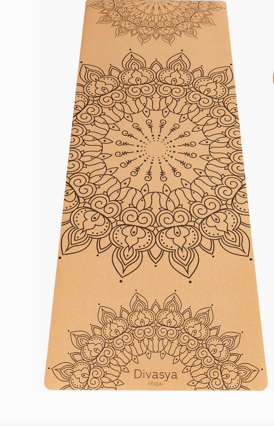 Tapis de yoga en liège - 3 Mandala