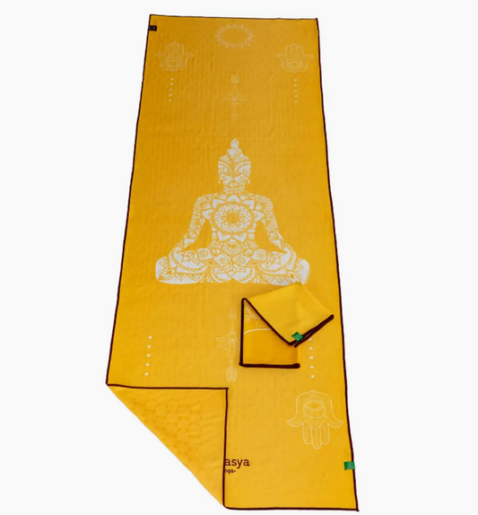 GRIP yoga towel - With moons print