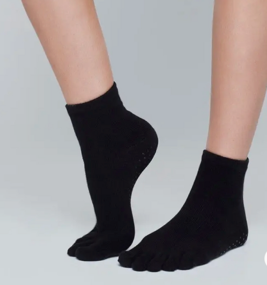 Chaussettes Yoga - ToeSox - Orteils - Black