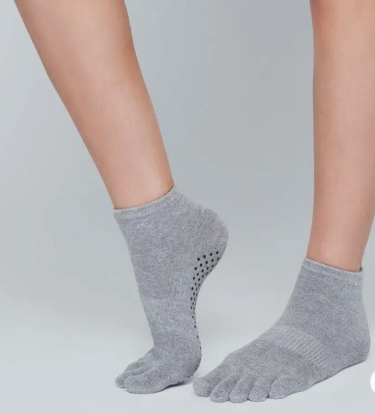 Chaussettes Yoga - ToeSox - Orteils - Grey