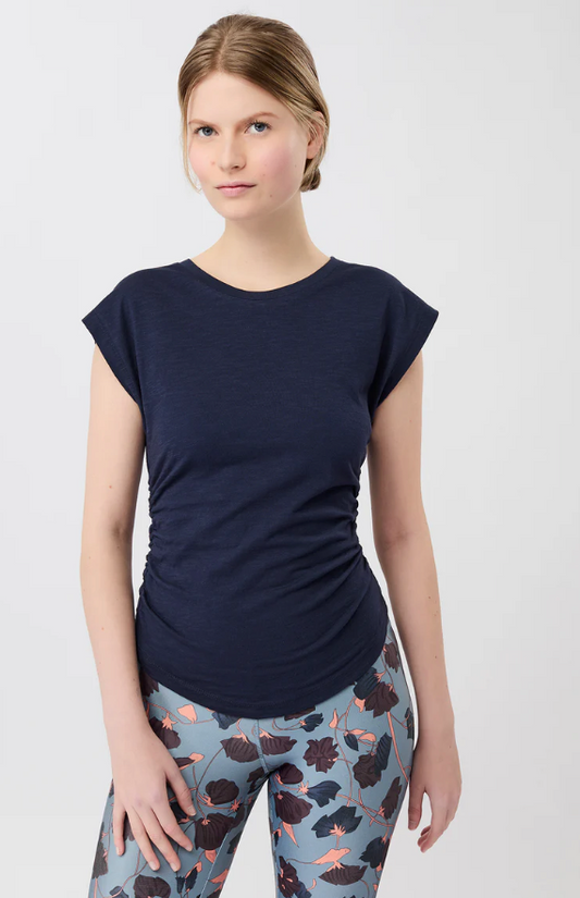 Side Ruffled Top  -  Nightblue Sky- Mandala