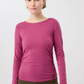 New Cable Top with integrated support bra - White