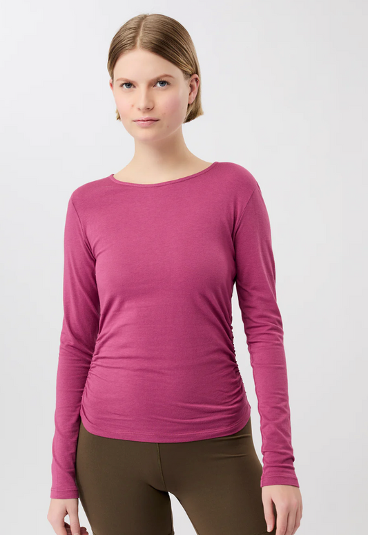 New Cable Top with integrated support bra - White