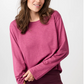 Open Back Long Sleeve Shirt - Mulberry - Mandala
