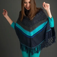 Poncho Altiplano - Bleu Turkis