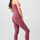 Bedruckte Mandala-Leggings mit hoher Taille und tropischem Blumendruck in Beige-Schwarz-Blau