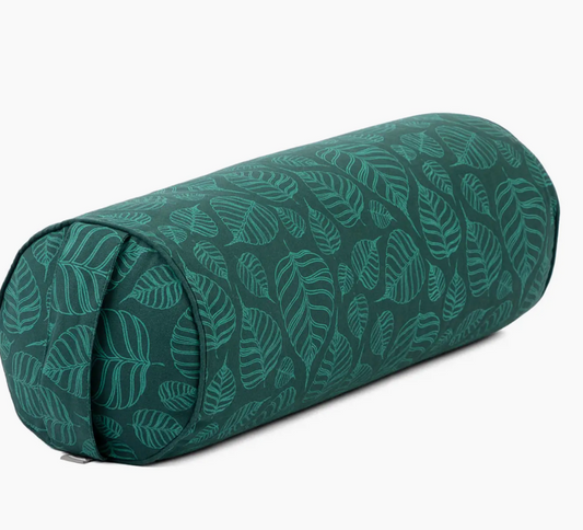 Yoga Bolster - Himbeere Rundmuster Dinkelfüllung