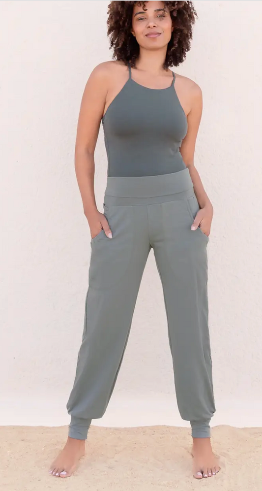 Joyce pants in organic cotton - forest green