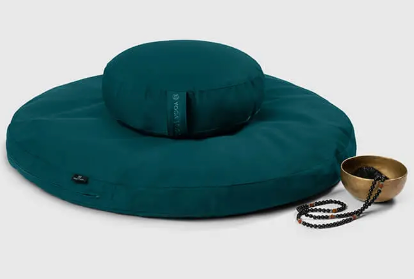Zabuton Meditationsmatte aus weinroter Bio-Baumwolle
