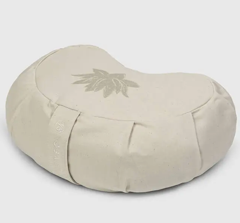 Zafu Organic Buckwheat Crescent Cushion Yoga Studio EU