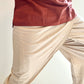 Jersey Crossover Trousers - beige