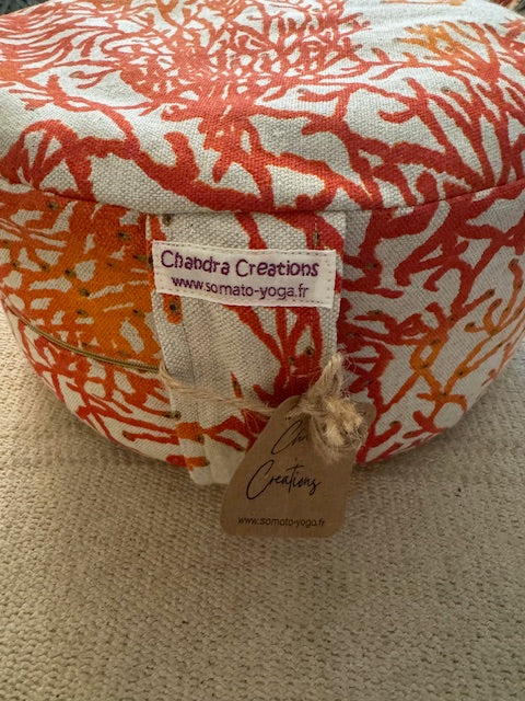 Coussin - Corail Egypte  - pour méditation & yoga