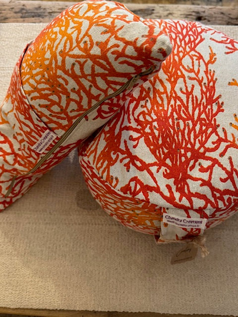 Coussin - Corail Egypte  - pour méditation & yoga