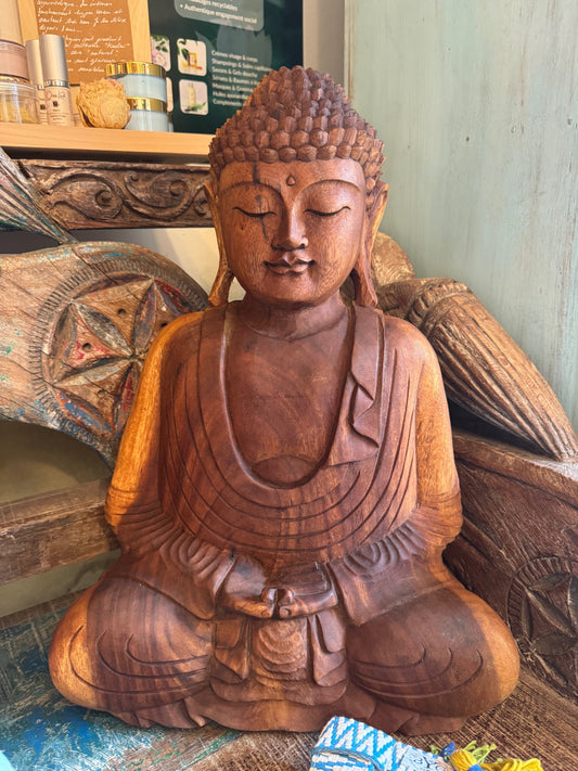 Statue de Bouddha 55 cm - en bois