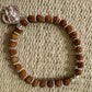 Bracelet Mâla Rudraksha Ganesh argent plaqué or