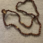 Collier - Mâlâ en perles de Rudraksha - argent plaqué or